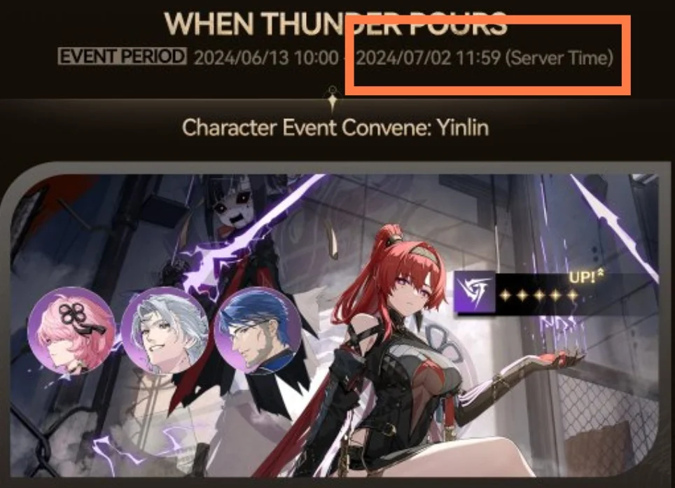 Yinlin Character banner information